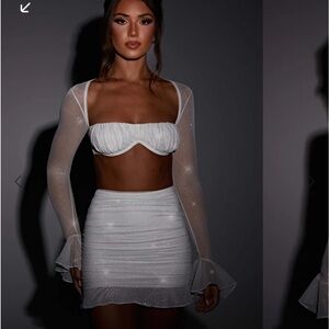 White 2 Piece Sparkly Set!